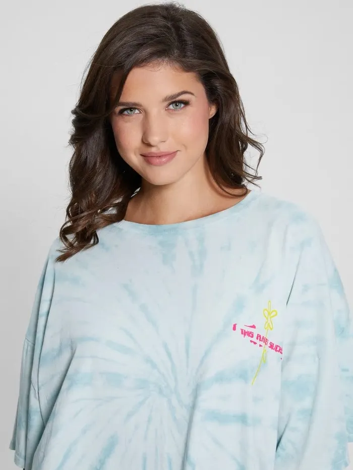 This Planet Oversized Lounge Tee Vintage Sky Multi Women Tops GUESS This Planet Oversized Lounge Tee Vintage Sky Multi Women Tops GUESS