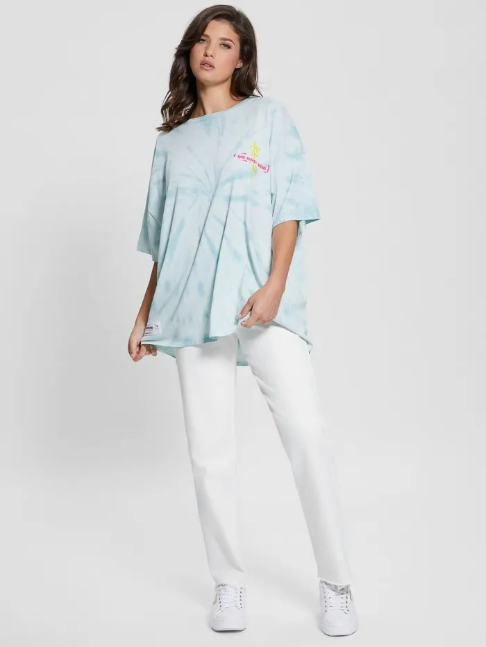 This Planet Oversized Lounge Tee Vintage Sky Multi Women Tops GUESS This Planet Oversized Lounge Tee Vintage Sky Multi Women Tops GUESS