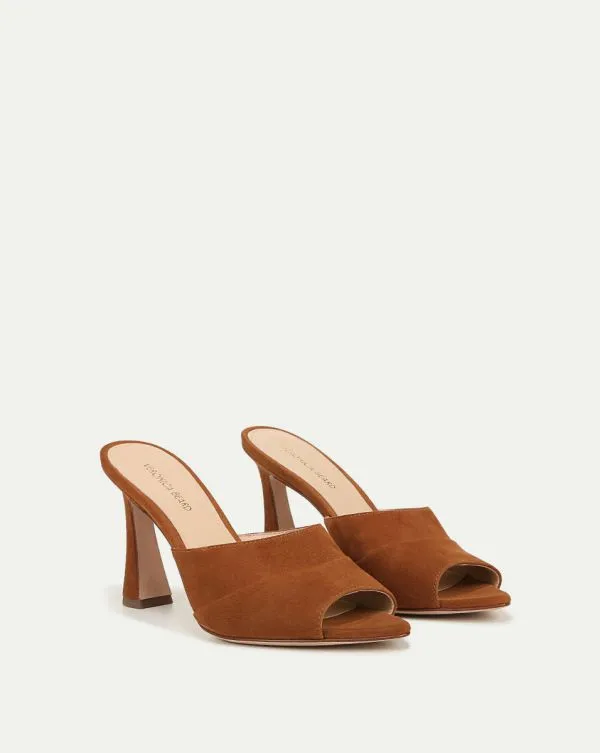 Thora Suede Mule Caramel Women Veronica Beard Shoes