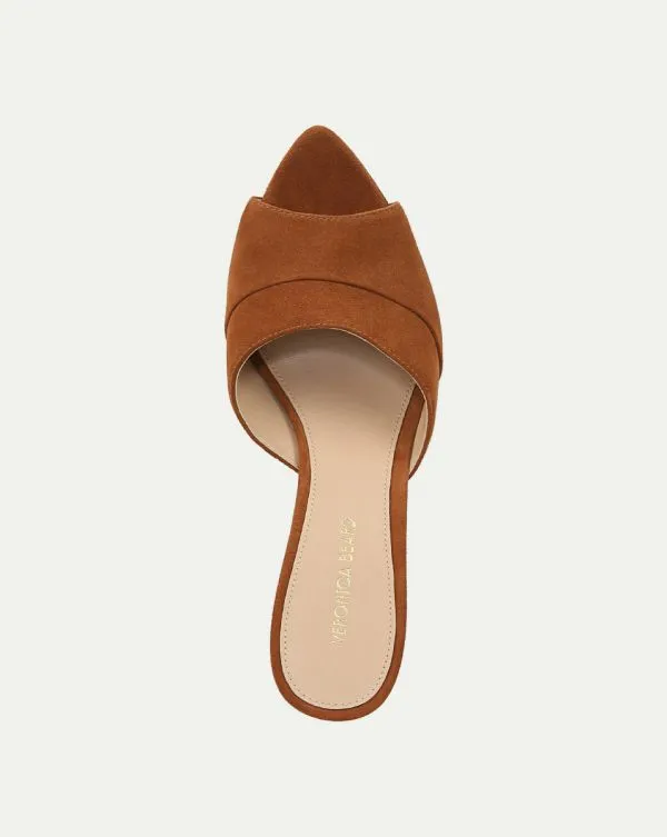 Thora Suede Mule Caramel Women Veronica Beard Shoes