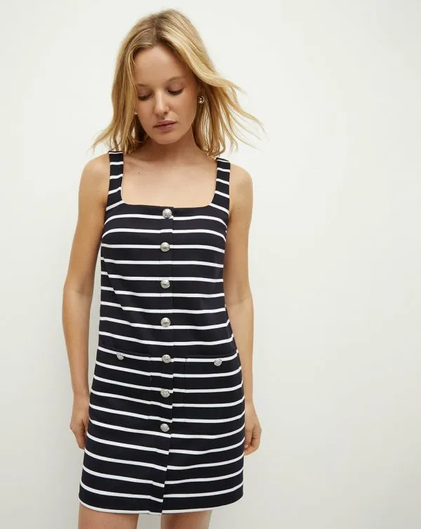 Tibbie Knit Dress Navyandwhite Women Veronica Beard Dresses Tibbie Knit Dress Navyandwhite Women Veronica Beard Dresses
