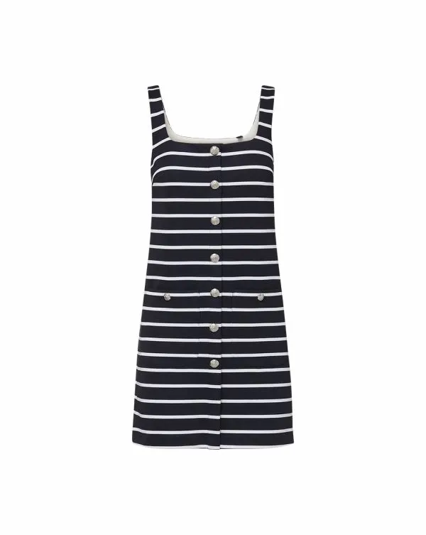 Tibbie Knit Dress Navyandwhite Women Veronica Beard Dresses Tibbie Knit Dress Navyandwhite Women Veronica Beard Dresses