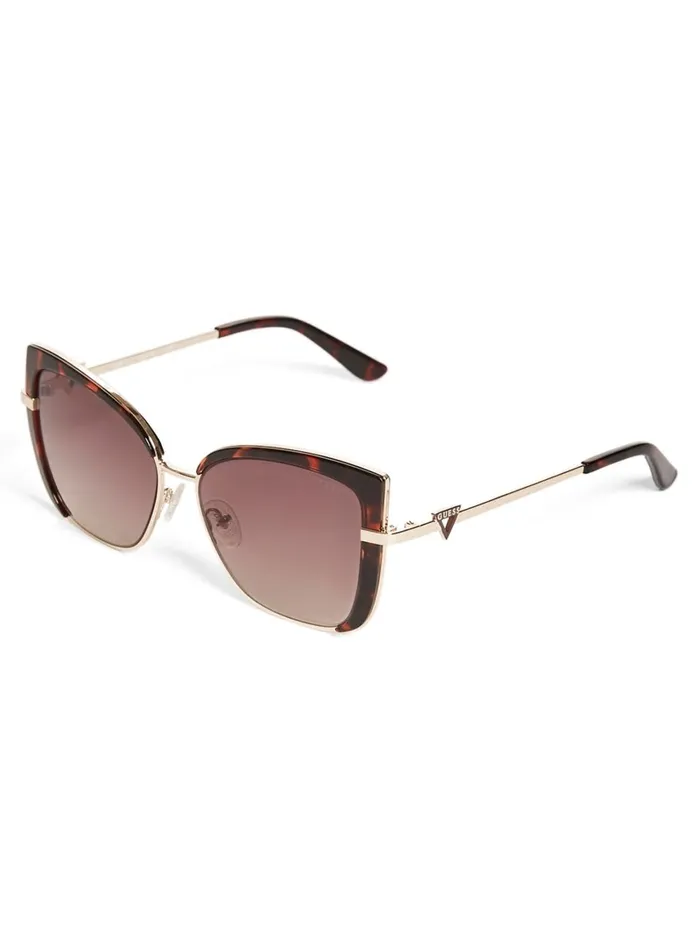 Tinted CatEye Sunglasses Dark HavanaGradient Brn Sunglasses GUESS Women