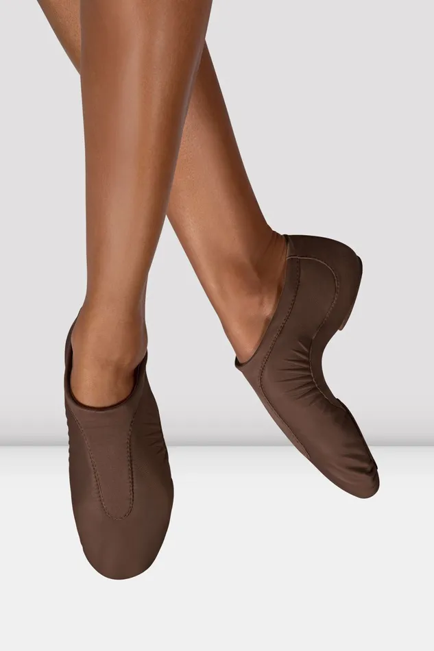 Tonal Footwear Ladies Pulse Leather Jazz Shoes Cocoa Leather Bloch Adult
