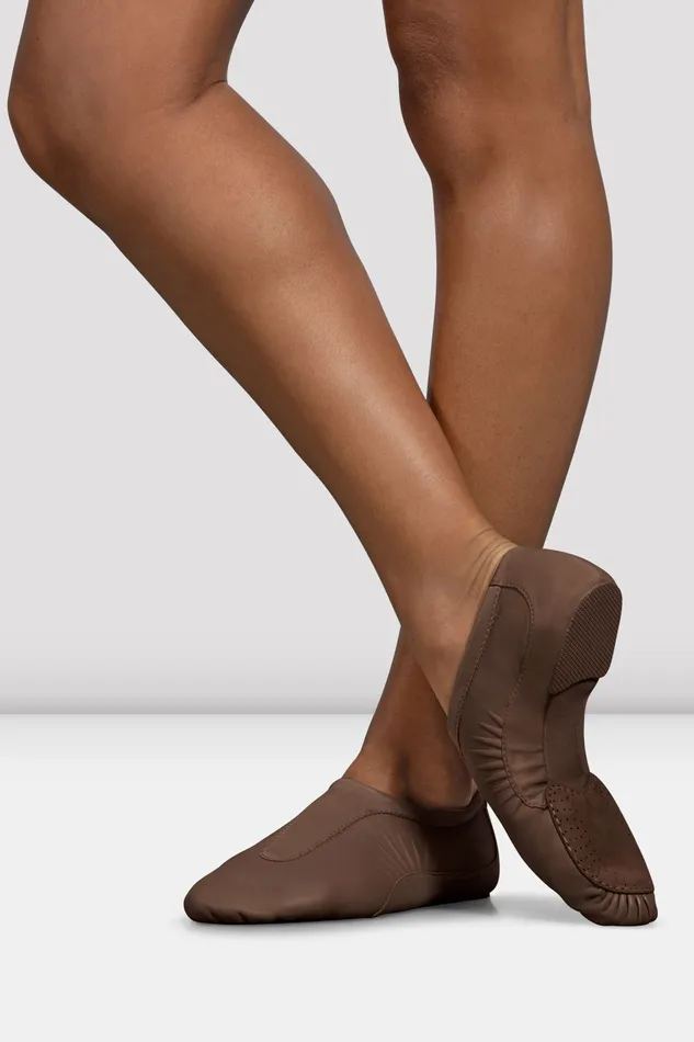 Tonal Footwear Ladies Pulse Leather Jazz Shoes Cocoa Leather Bloch Adult