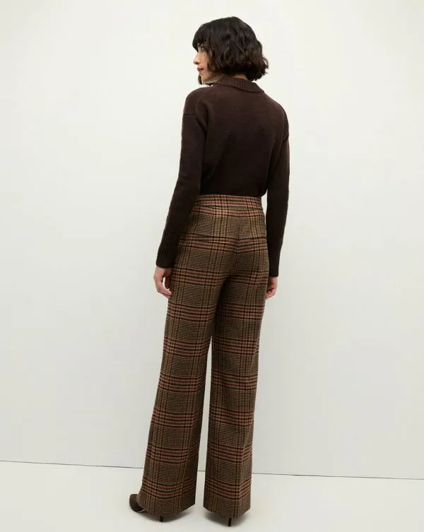 Tonelli Plaid Pant Camelandblack Women Veronica Beard Pants Tonelli Plaid Pant Camelandblack Women Veronica Beard Pants