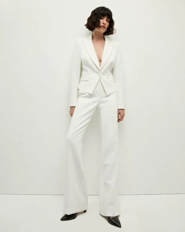 Tonelli TuxedoStripe Pant Offwhite Women Veronica Beard Pants