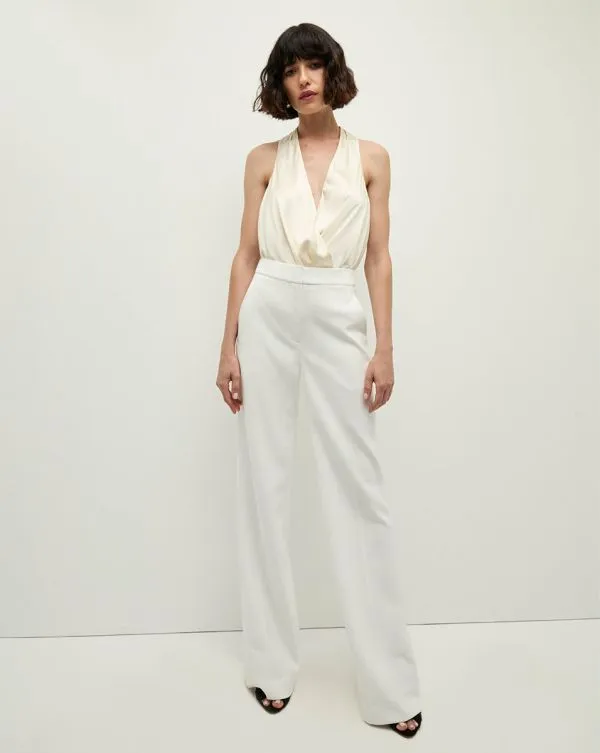 Tonelli TuxedoStripe Pant Offwhite Women Veronica Beard Pants Tonelli TuxedoStripe Pant Offwhite Women Veronica Beard Pants