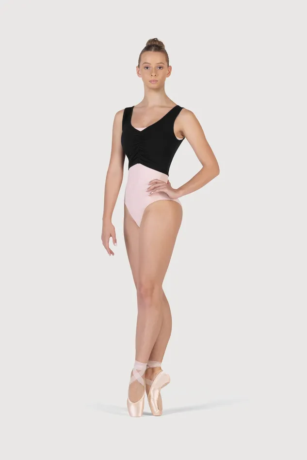 Tops Adult Ladies Nessa Soft Cropped Tank Black Bloch
