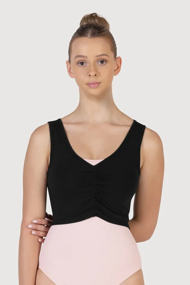 Tops Adult Ladies Nessa Soft Cropped Tank Black Bloch Tops Adult Ladies Nessa Soft Cropped Tank Black Bloch