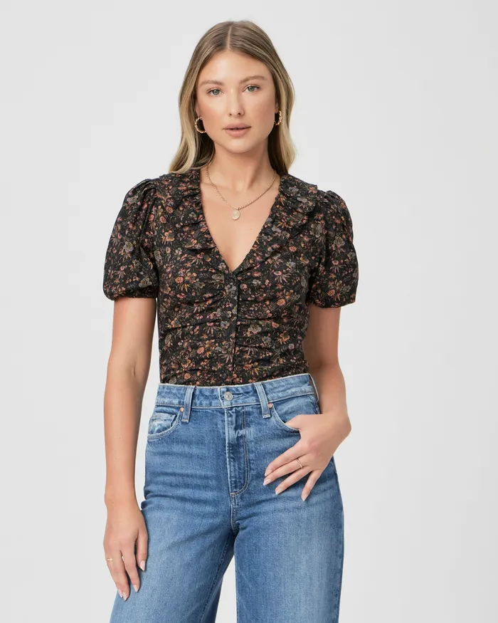 Tops and Blouses Adara Top 8211 Black Multi PAIGE Women