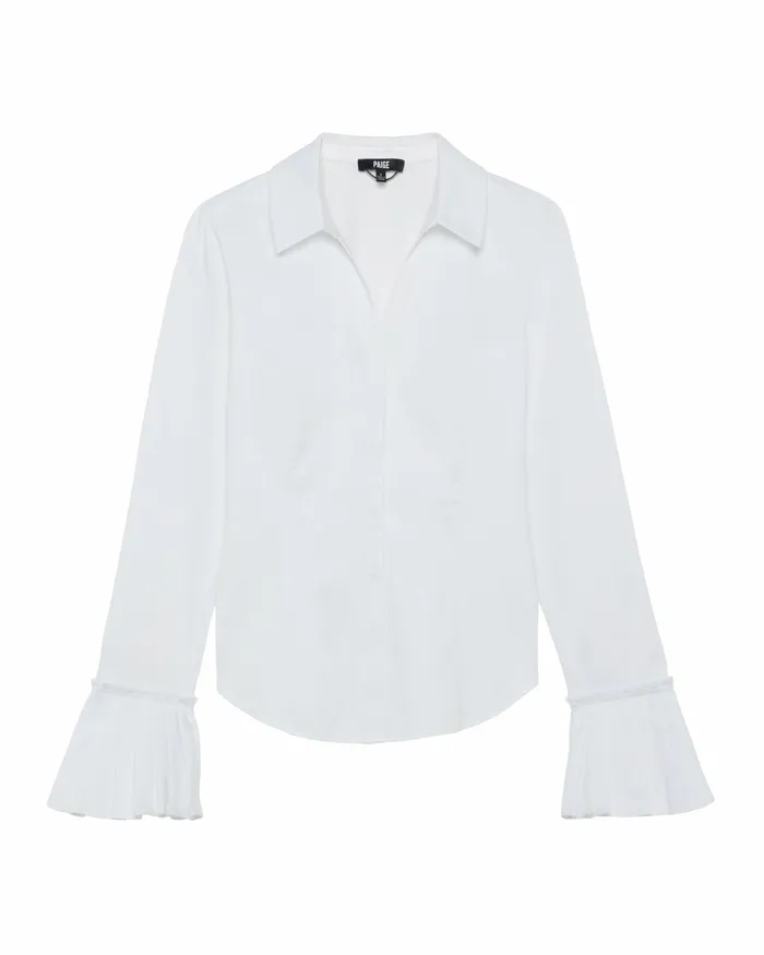 Tops and Blouses PAIGE Women 20th Anniversary Capsule Vendome Shirt 8211 Blanc De Blanc