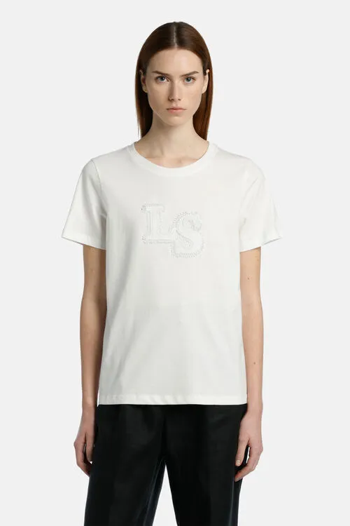 Tops and TShirts Luisa Spagnoli Women Bavette Bavette Cream Tops and TShirts Luisa Spagnoli Women Bavette Bavette Cream