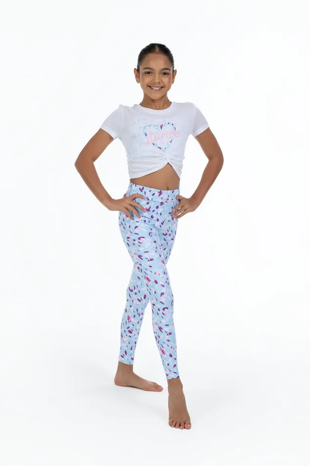 Tops Children Bloch X Flo Active Twist Front Tee White Bloch