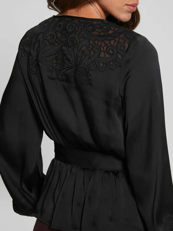 Tops Eco Adora Wrap Top Black 8211 GUESS Women Tops Eco Adora Wrap Top Black 8211 GUESS Women