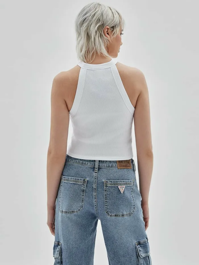 Tops GUESS Women GUESS Originals x Hot Wheels Logo Tank Pure White Tops GUESS Women GUESS Originals x Hot Wheels Logo Tank Pure White