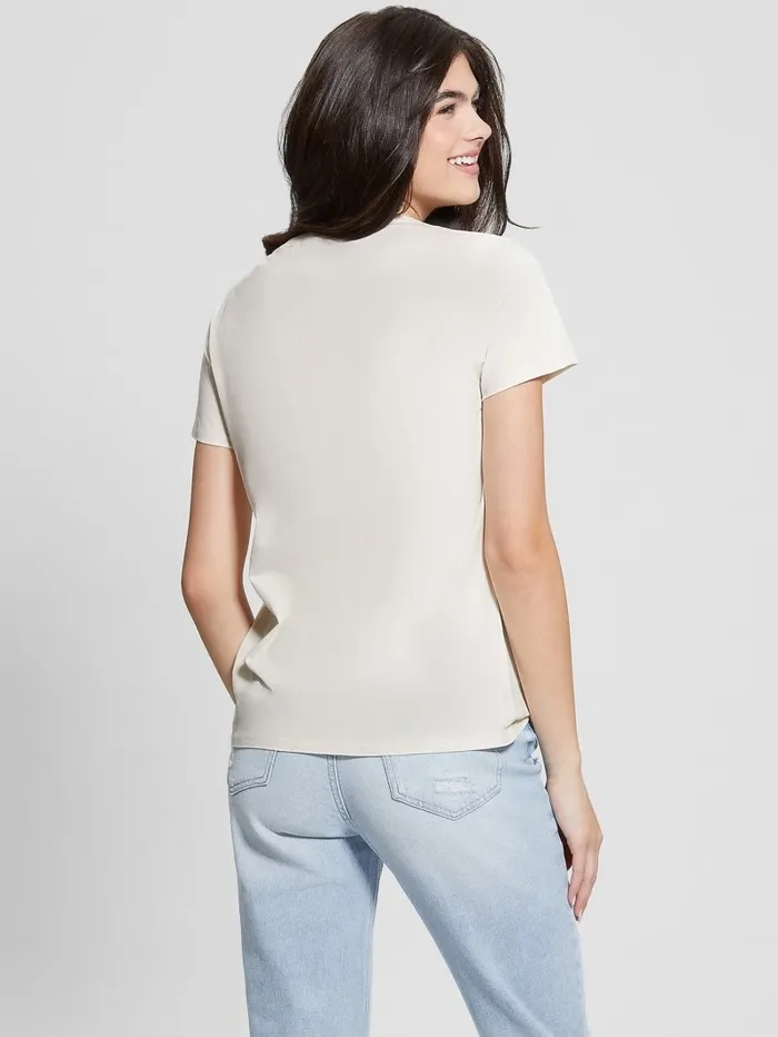Tops GUESS Women Hollywood Dragon Tee Cream White Tops GUESS Women Hollywood Dragon Tee Cream White