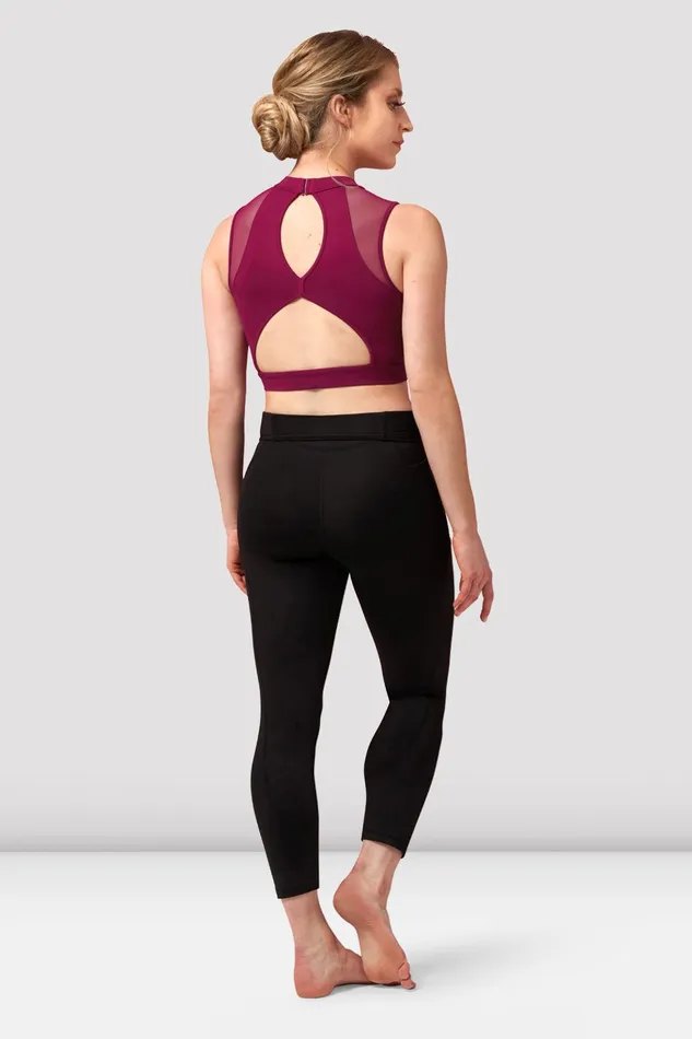 Tops Ladies Natalia Open Back Crop Top Cherry 8211 Bloch Adult