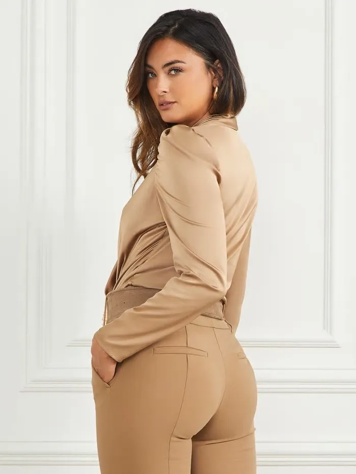 Tops Regina Bodysuit Macchiato GUESS Women Tops Regina Bodysuit Macchiato GUESS Women