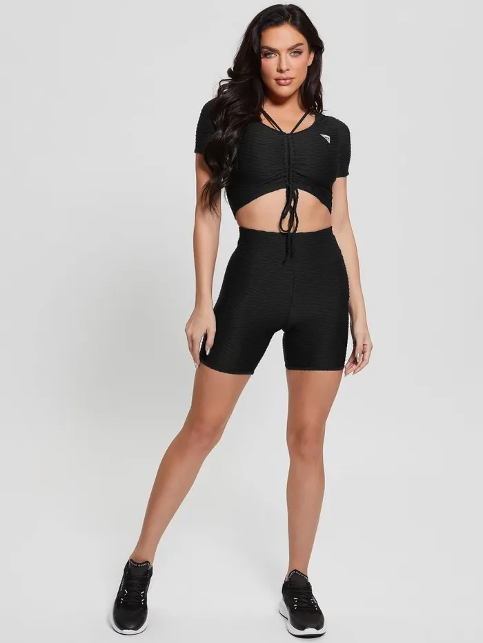 Tops Women Eco Delma Active Crop Top Black GUESS