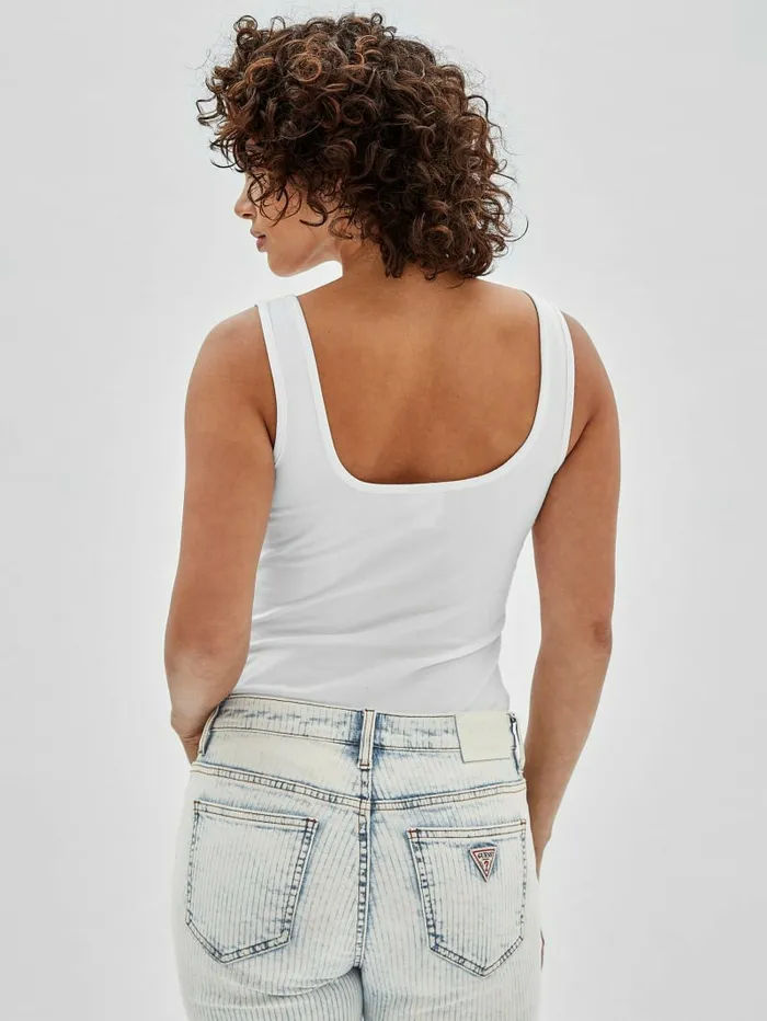 Tops Women GUESS Originals Bodysuit Pure White GUESS Tops Women GUESS Originals Bodysuit Pure White GUESS