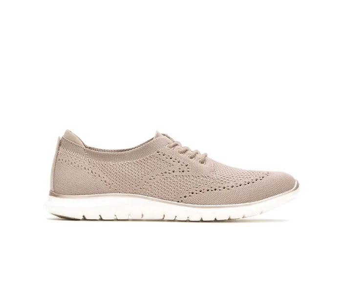 Tricia Wingtip Knit Taupe Knit Sneakers Hush Puppies Women