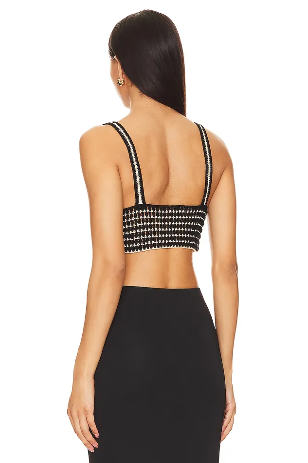 Tropica Top Black and Beige Women Lovers and Friends Tops Tropica Top Black and Beige Women Lovers and Friends Tops