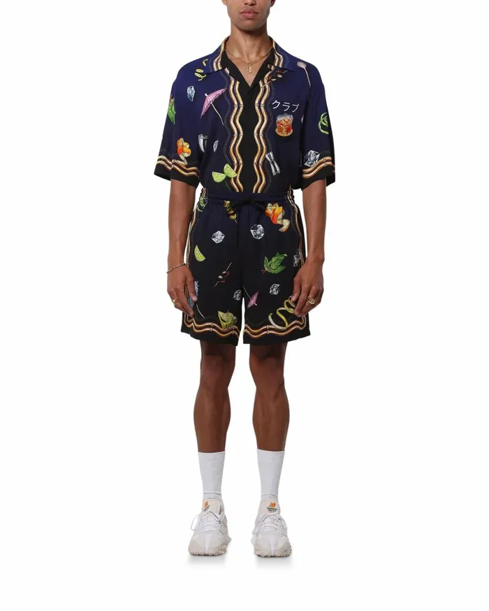 Trousers and Shorts Men Casablanca Paris Casa Club Nuit Viscose Shorts