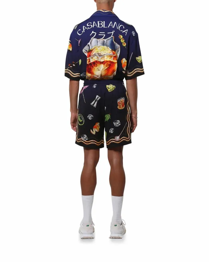 Trousers and Shorts Men Casablanca Paris Casa Club Nuit Viscose Shorts