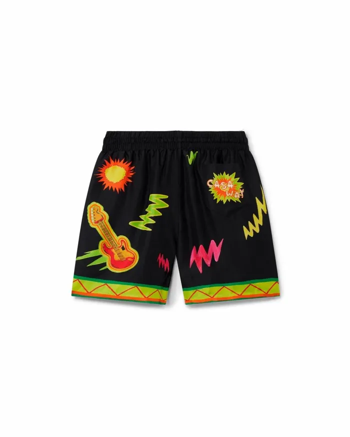 Trousers and Shorts Men Casablanca Paris Music For The People Silk Shorts
