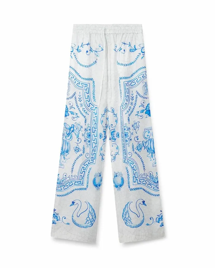 Trousers and Shorts Men Casablanca Paris Plat A Dessert Silk Trousers