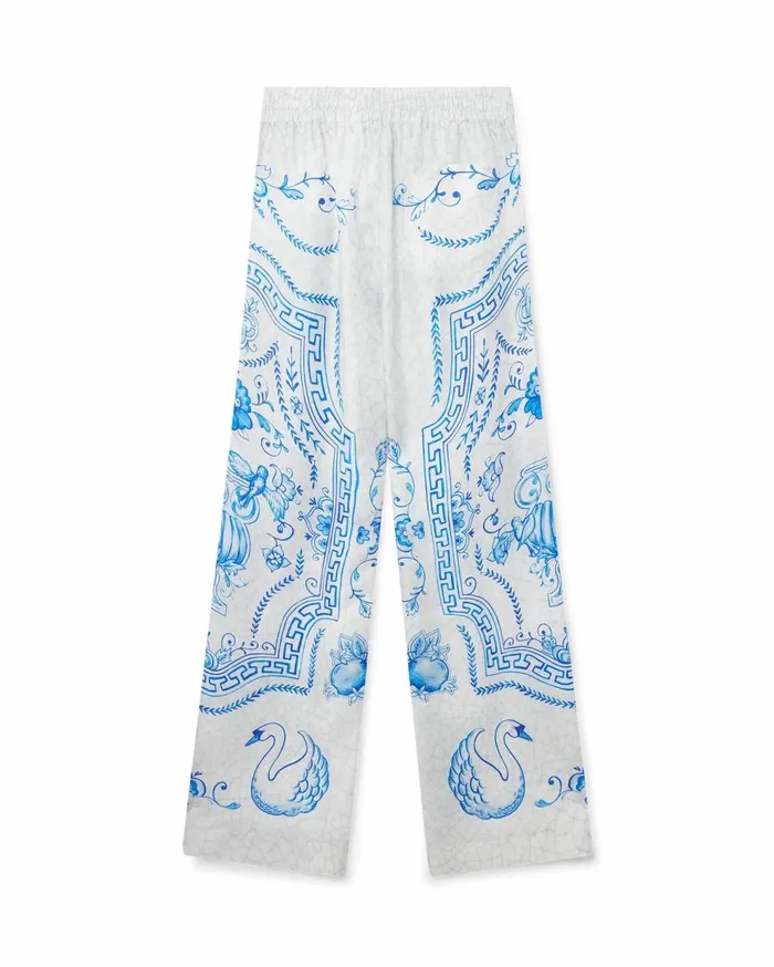 Trousers and Shorts Men Casablanca Paris Plat A Dessert Silk Trousers