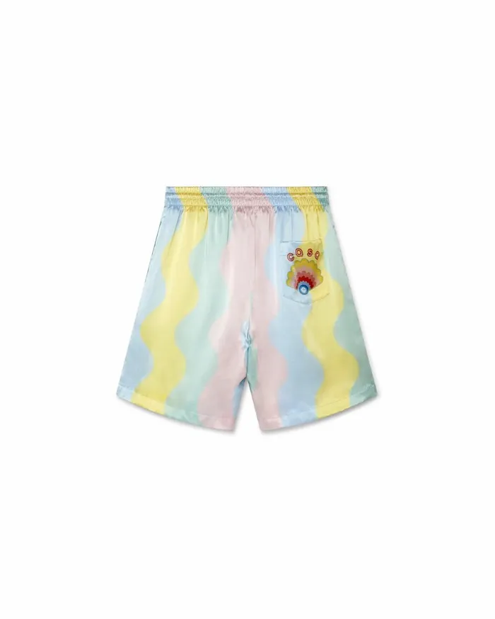 Trousers and Shorts Women Casablanca Paris Casa Shell Wave Silk Shorts