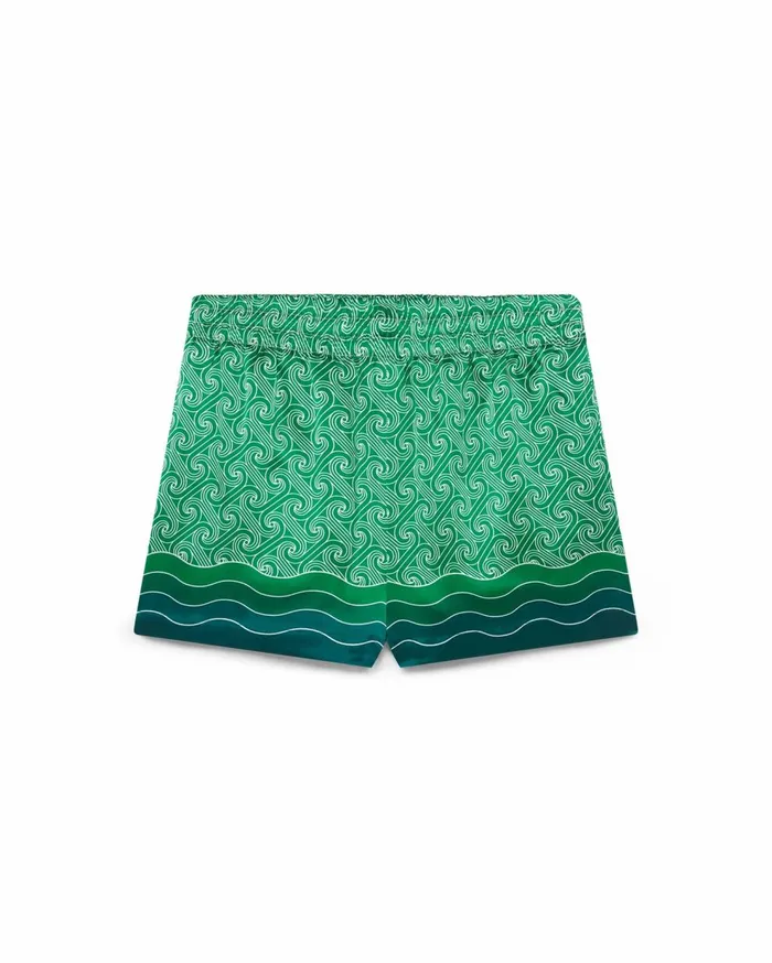 Trousers and Shorts Women Casablanca Paris Column Monogram Silk Shorts
