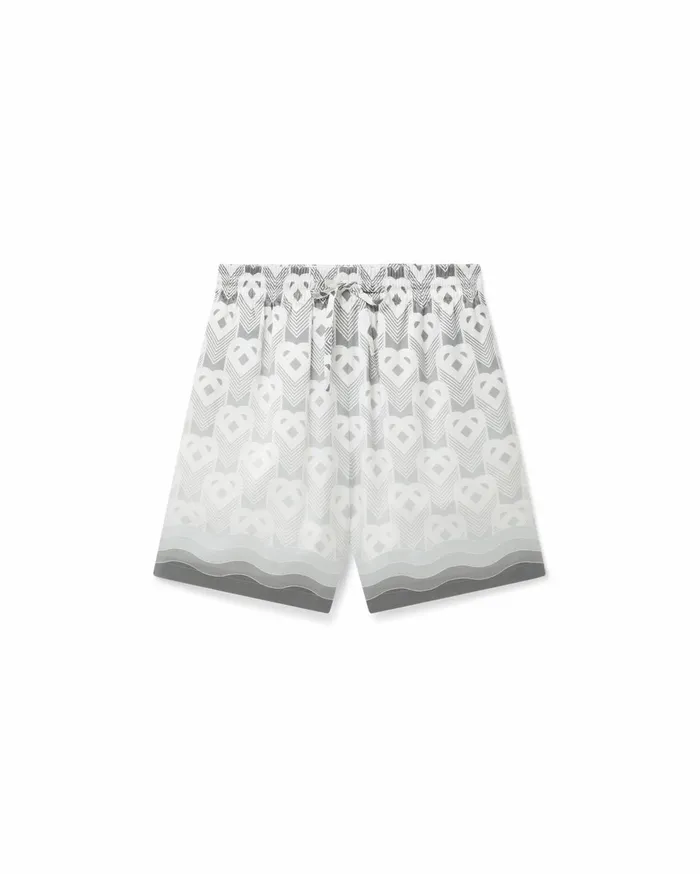 Trousers and Shorts Women Casablanca Paris Gradient Heart Monogram Silk Shorts Trousers and Shorts Women Casablanca Paris Gradient Heart Monogram Silk Shorts