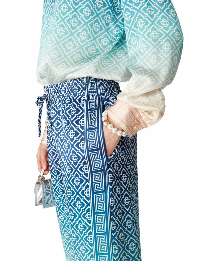 Trousers and Shorts Women Casablanca Paris Jacquard Gradient Silk Trousers