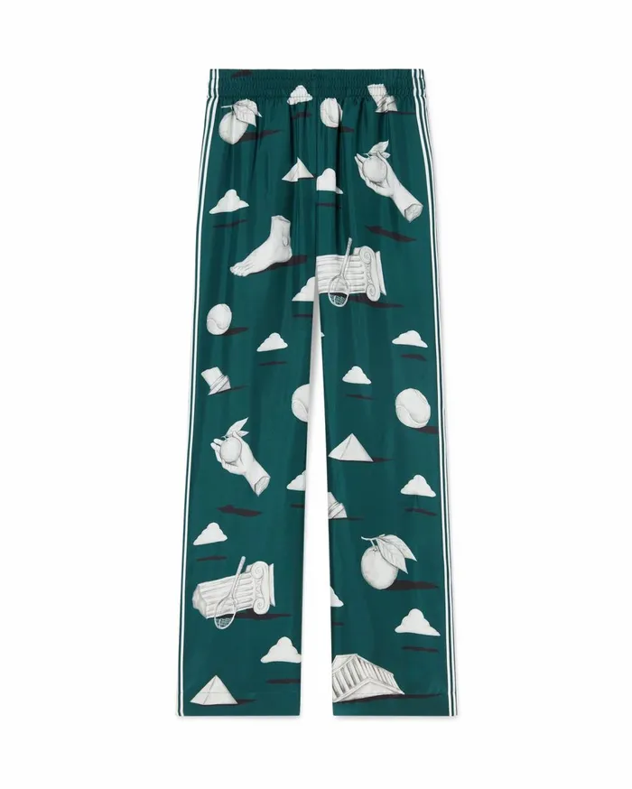 Trousers and Shorts Women Casablanca Paris Metaphysical Silk Trousers