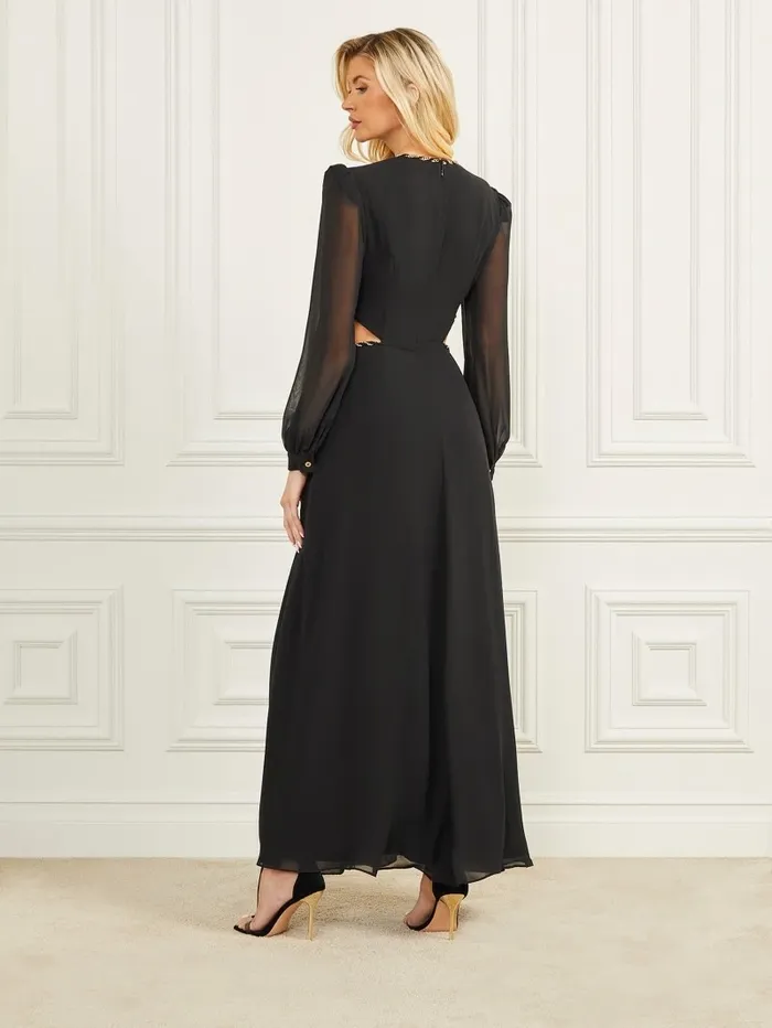 Ursula Mesh Gown Black Women Dresses and Jumpsuits GUESS Ursula Mesh Gown Black Women Dresses and Jumpsuits GUESS