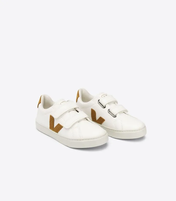 VEJA ESPLAR CHROMEFREE LEATHER WHITE CAMEL Kids Esplar