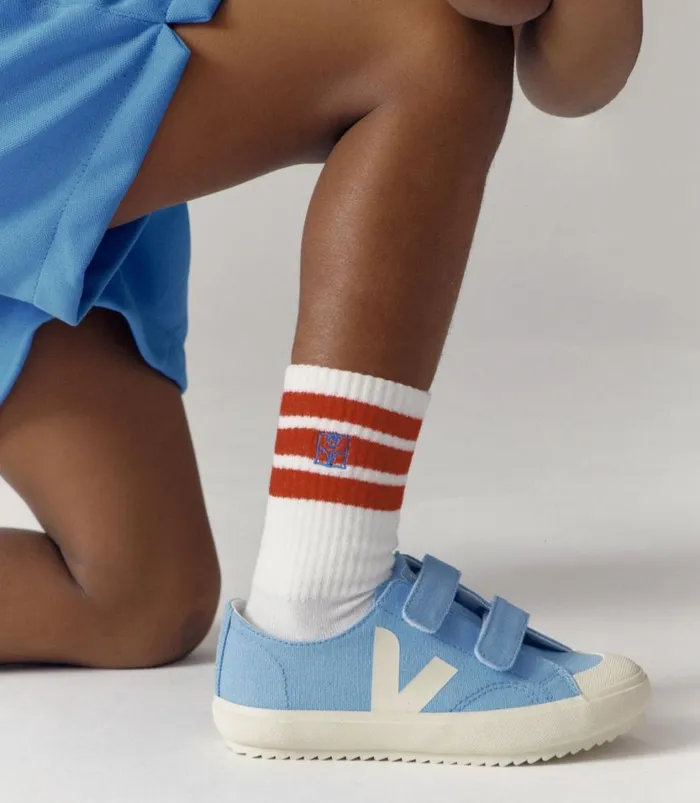 VEJA OLLIE CANVAS AQUA PIERRE Kids Ollie and Flip
