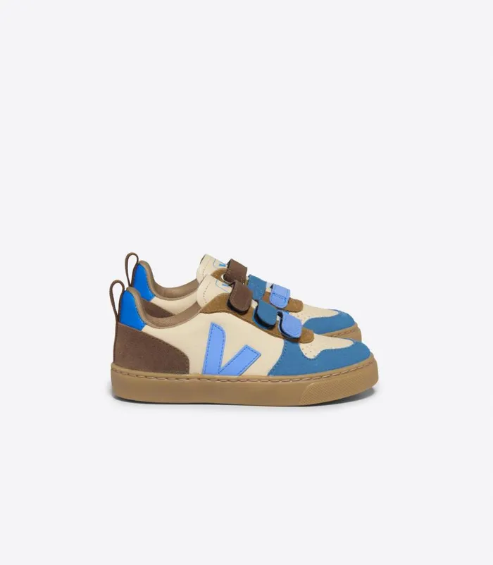 VEJA V10 CHROMEFREE LEATHER CREMA MULTICO AQUA Kids V10