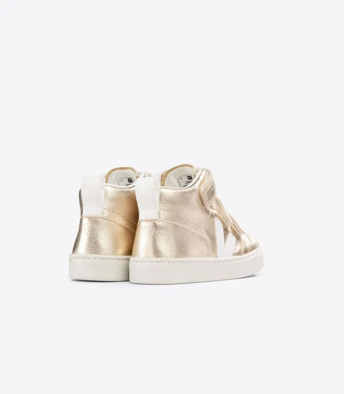 VEJA V10 MID CHROMEFREE LEATHER PLATINE WHITE Kids V10 Mid VEJA V10 MID CHROMEFREE LEATHER PLATINE WHITE Kids V10 Mid