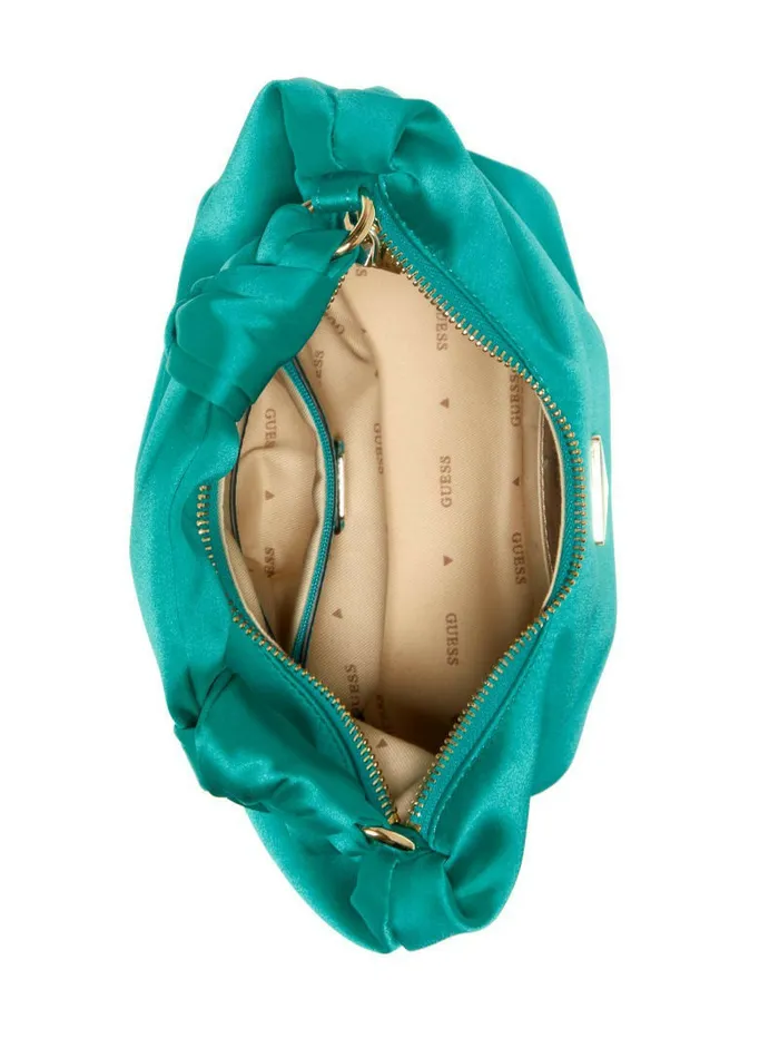 Velina Satin Hobo Bag GreyYarn Dye Handbags GUESS Women Velina Satin Hobo Bag GreyYarn Dye Handbags GUESS Women