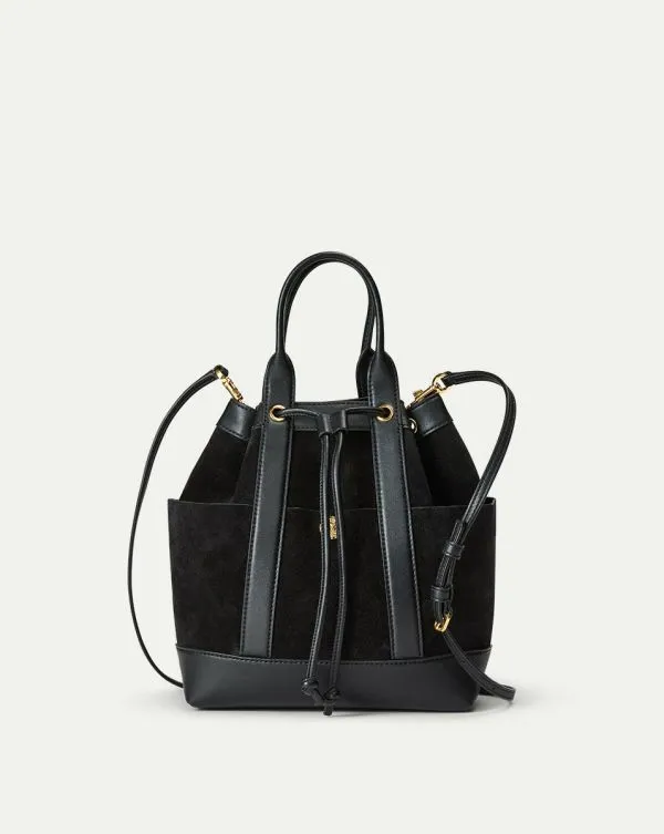 Veronica Beard Suede Goody Bag Black Women Veronica Beard Handbags