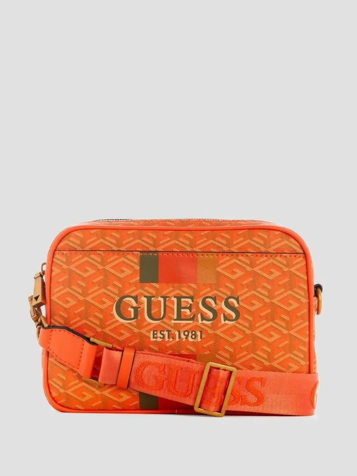 Vikky Camera Bag Orange Logo Handbags GUESS Women