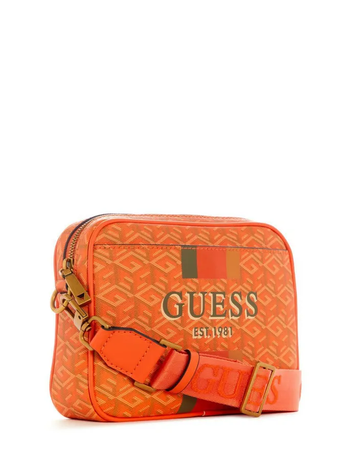 Vikky Camera Bag Orange Logo Handbags GUESS Women