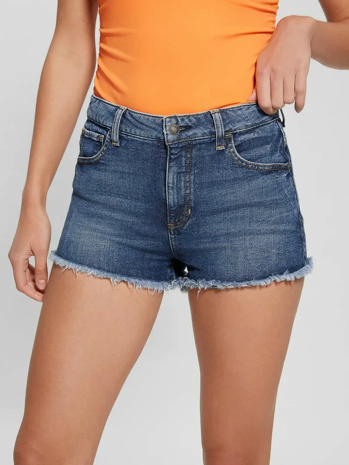 VintageInspired Denim Mom Shorts Blue Fog Wash Women Jeans and Denim GUESS VintageInspired Denim Mom Shorts Blue Fog Wash Women Jeans and Denim GUESS
