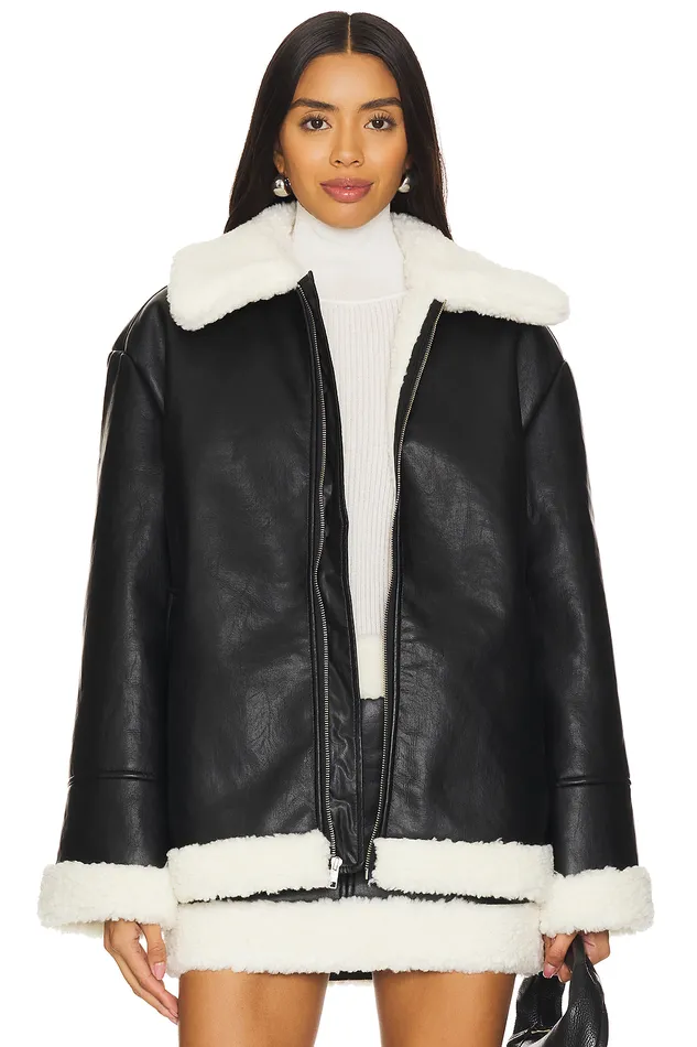Violetta Faux Leather Jacket Black Women Lovers and Friends Jackets and Coats Violetta Faux Leather Jacket Black Women Lovers and Friends Jackets and Coats