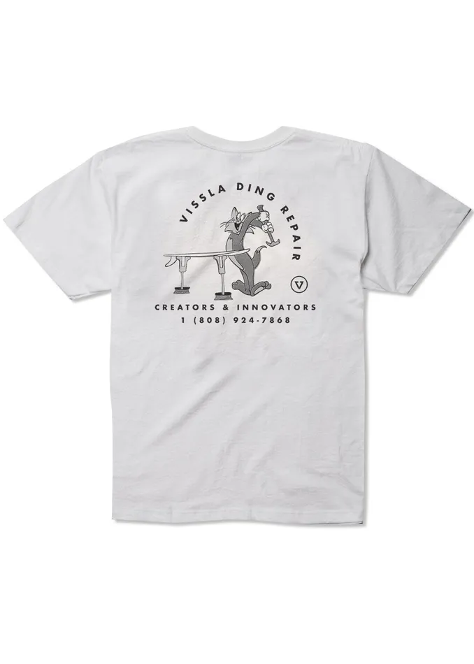 Vissla Creators Cat Boys Tee White Youth Clothing