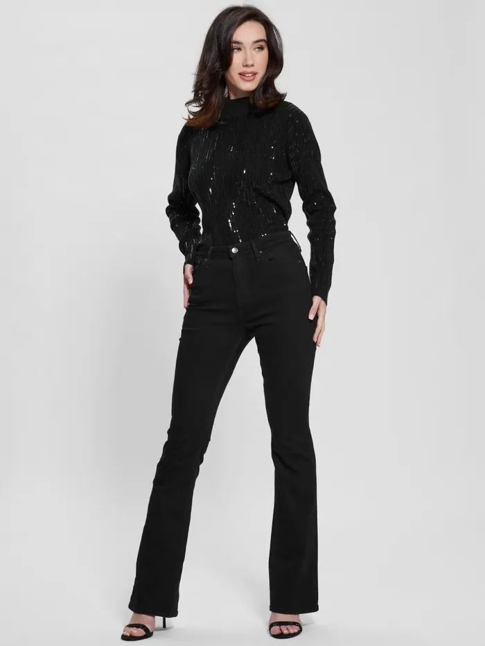 Vivian Sequin Sweater Black Sweaters and Knits GUESS Women Vivian Sequin Sweater Black Sweaters and Knits GUESS Women